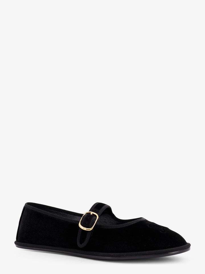 EveTriomphe velvet Mary Jane ballerinas