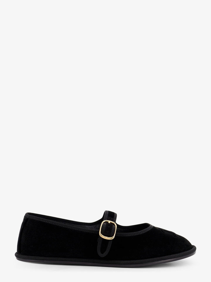 EveTriomphe velvet Mary Jane ballerinas