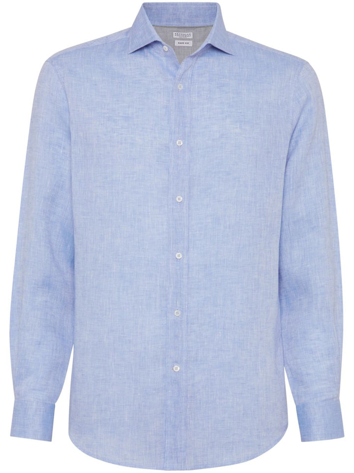 Brunello Cucinelli Shirts Clear Blue