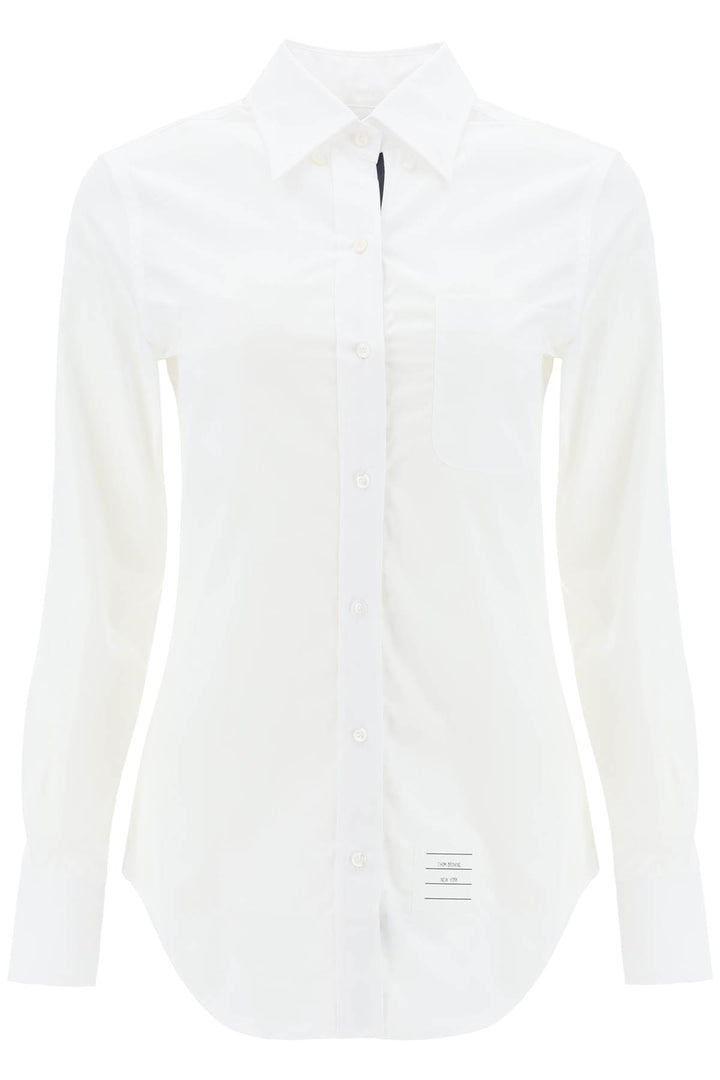 Thom Browne Fitted Shirt In Poplin   White
