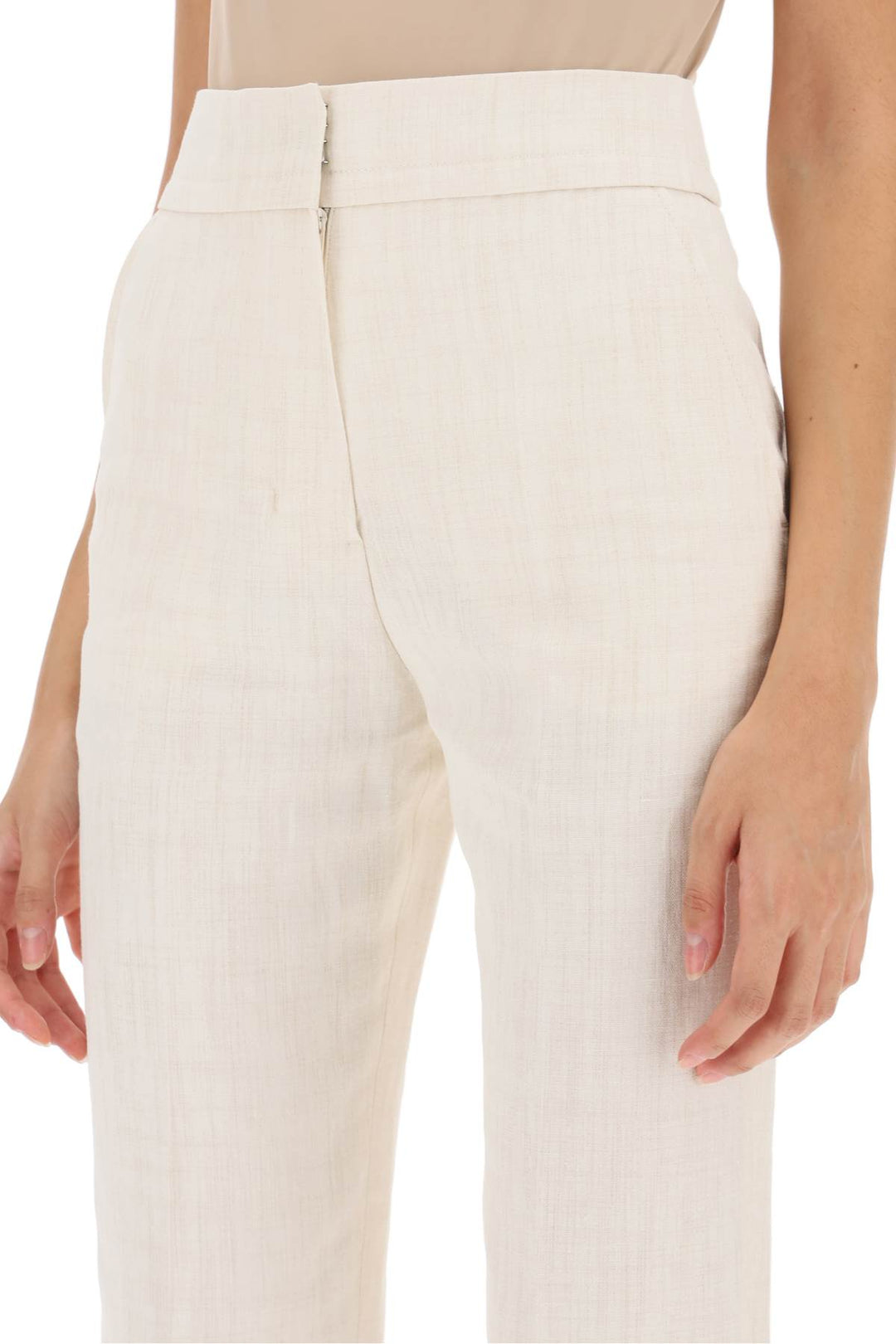Jacquemus 'Le Pantalon Tibau' Slit Pants   White