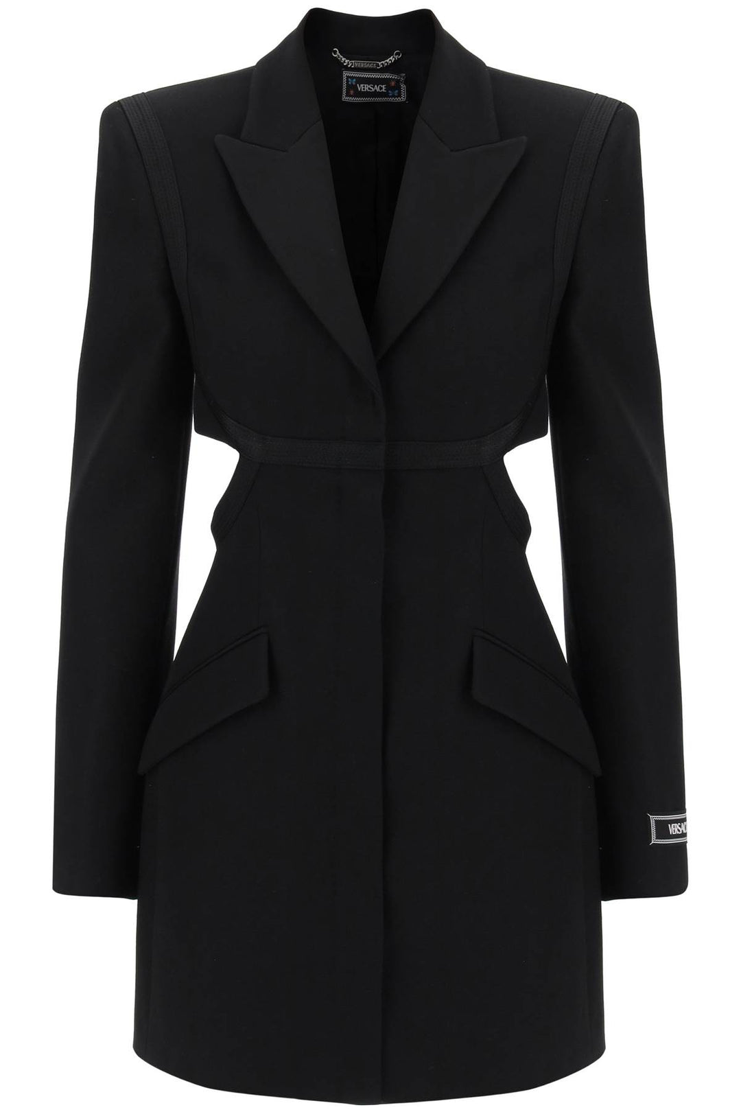 Versace Blazer Dress With Cut Outs   Nero