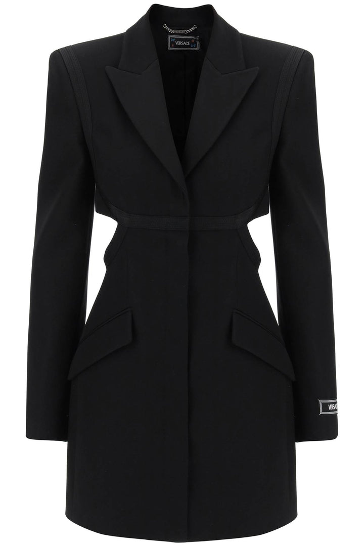 Versace Blazer Dress With Cut Outs   Nero
