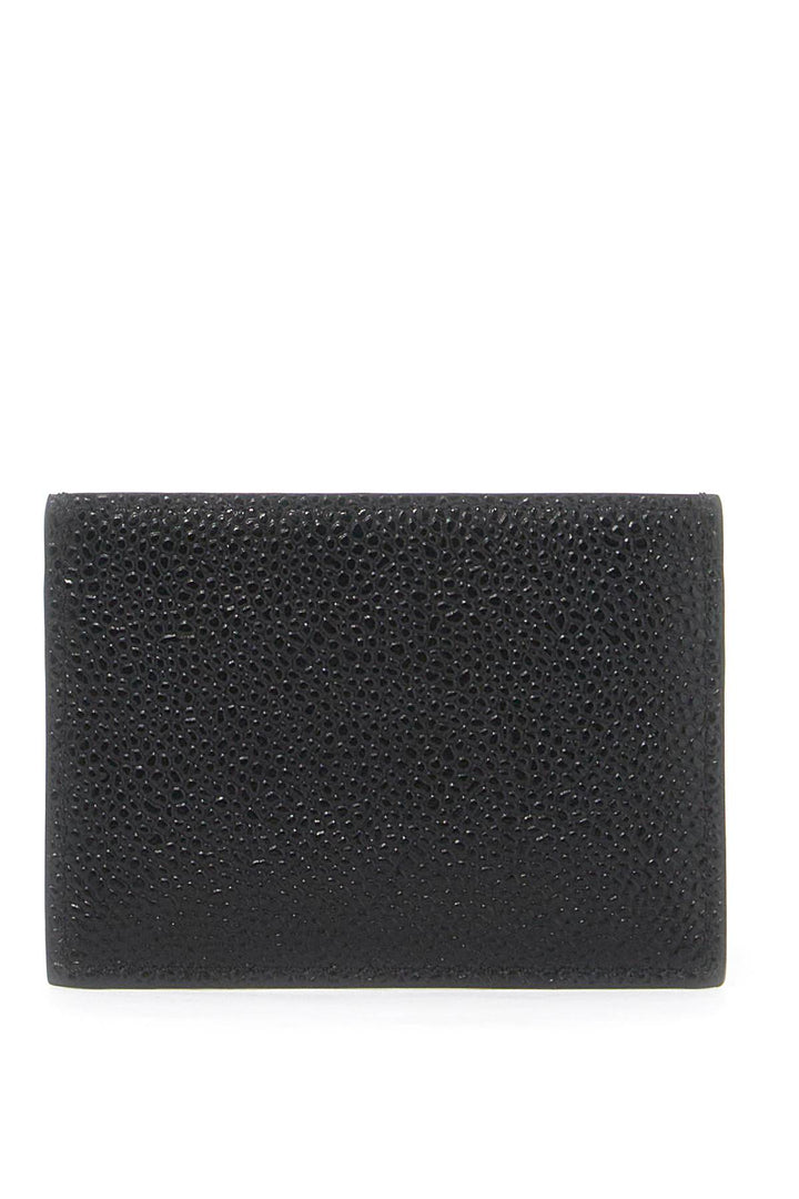 Thom Browne Pebble Grain Leather Card Holder   Black