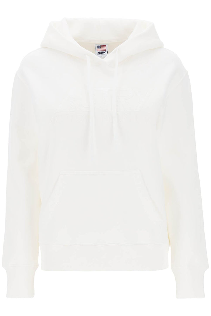 Autry Hoodie With Logo Embroidery   Bianco