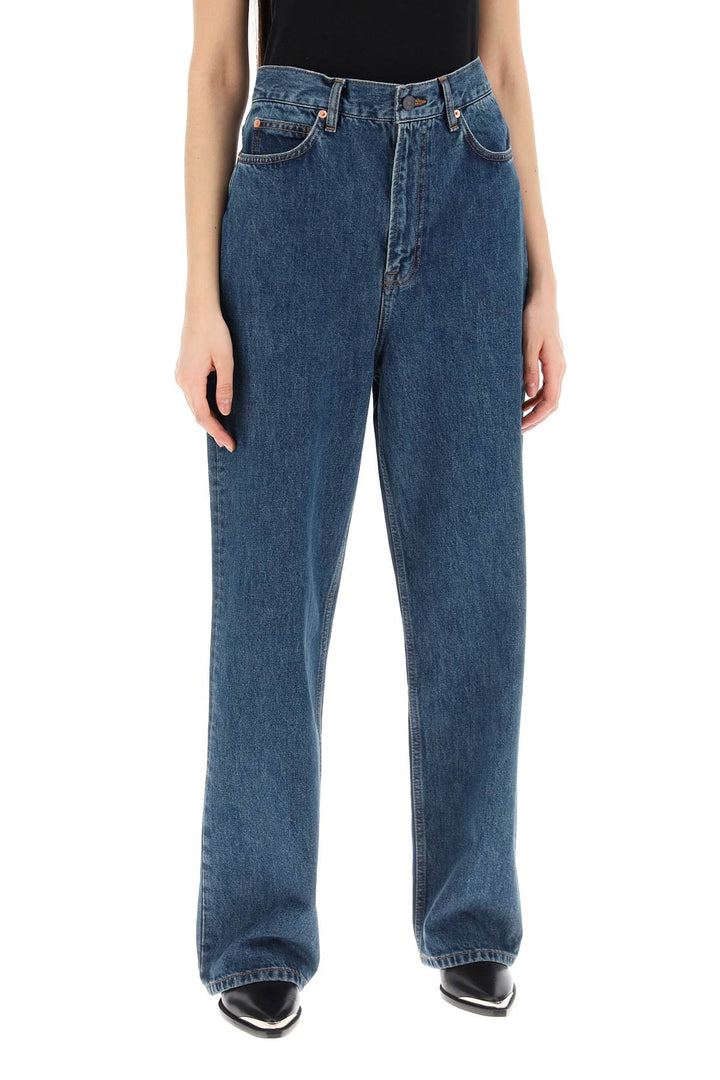 Wardrobe.Nyc Low Waisted Loose Fit Jeans   Blu