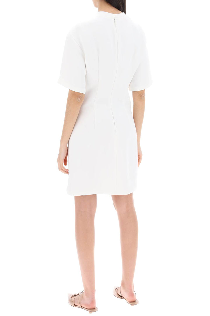 Valentino Garavani Replace With Double Quotestructured Couture Mini Dress In   White