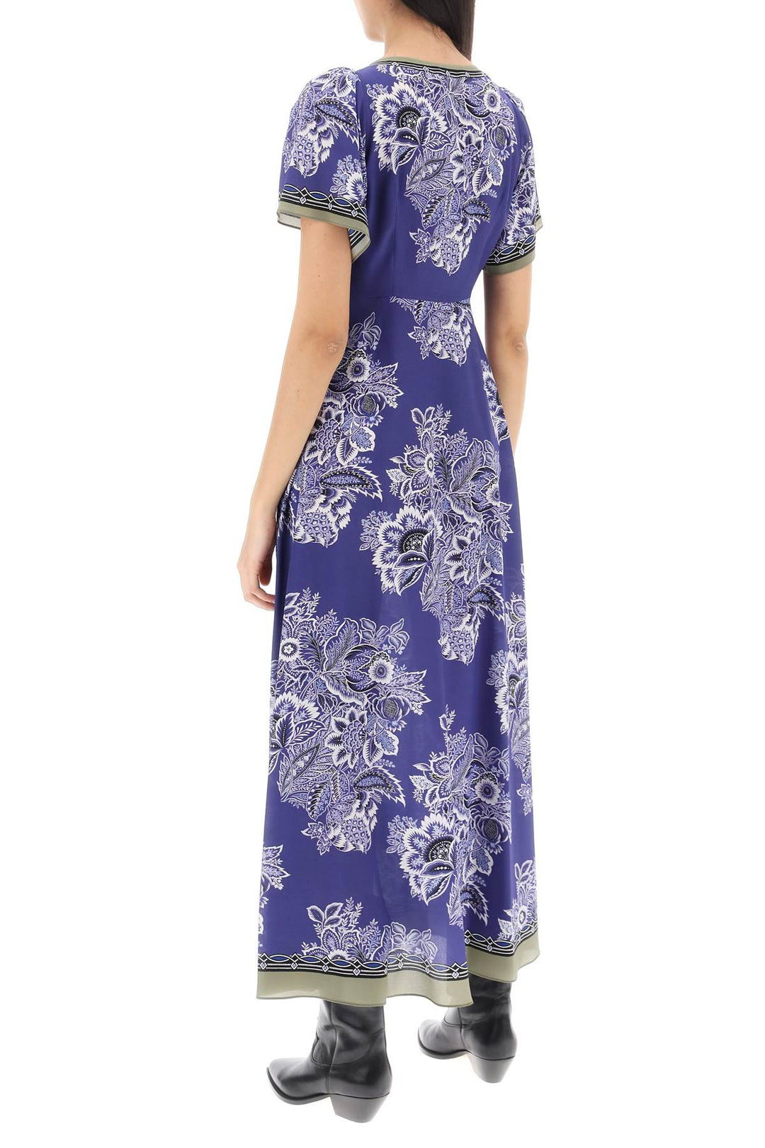 Etro Maxi Crepe De Chine Dress   Viola