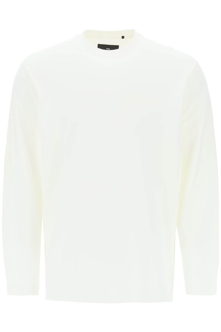 Y 3 Long Sleeve T Shirt   Bianco