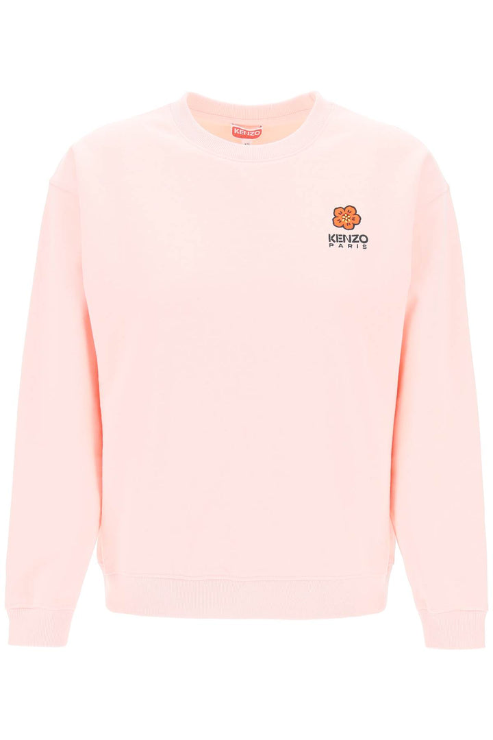 Kenzo Crew Neck Sweatshirt With Embroidery   Pink