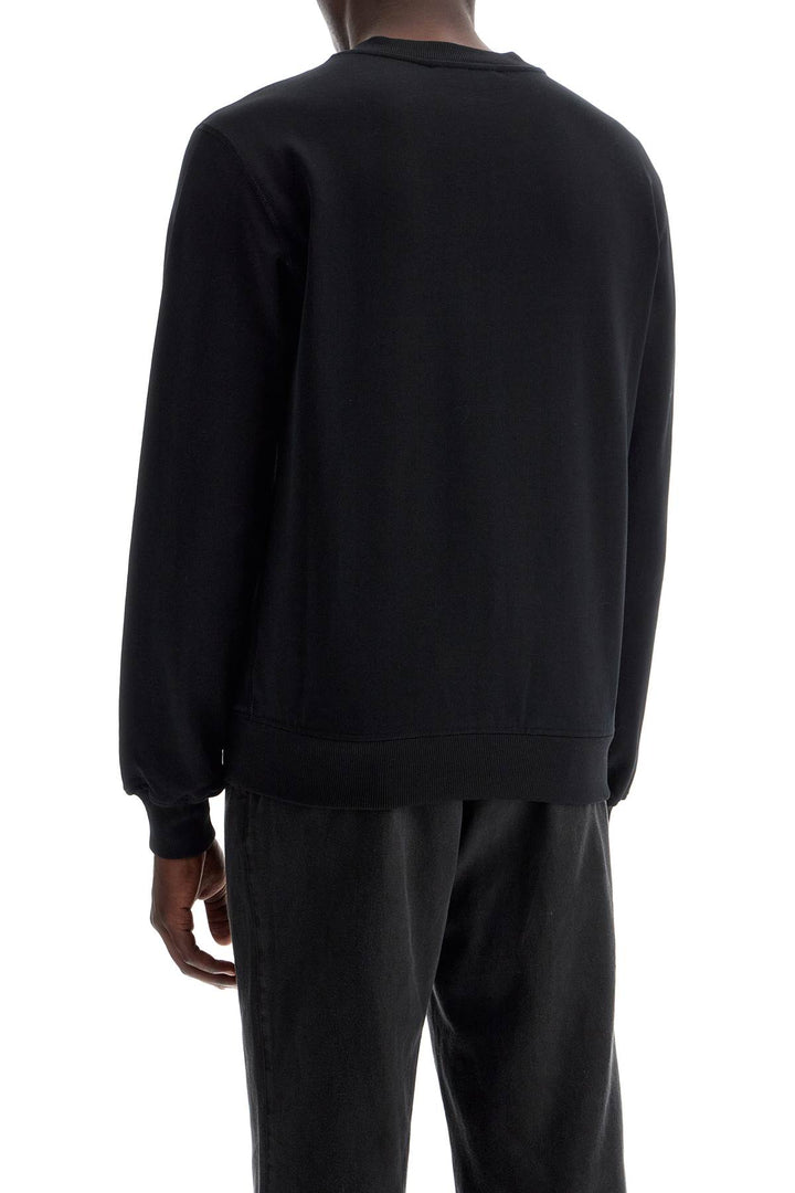 Dolce & Gabbana Round Neck Sweatshirt With Dg Embroidery And Lettering   Black