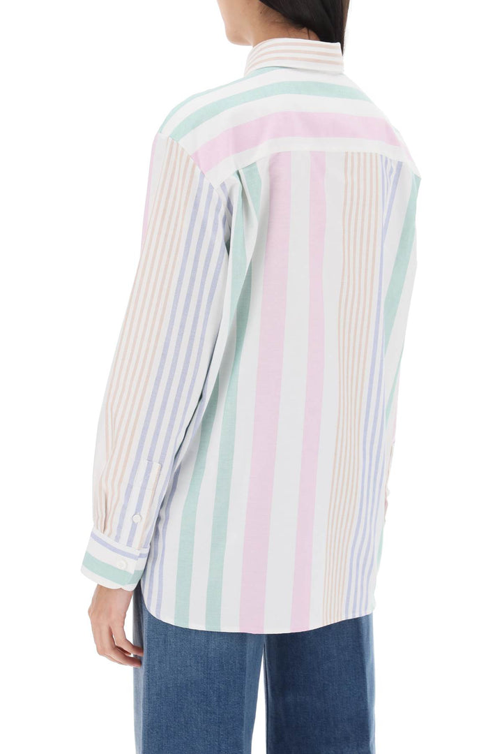 A.P.C. Sela Striped Oxford Shirt   Multicolor