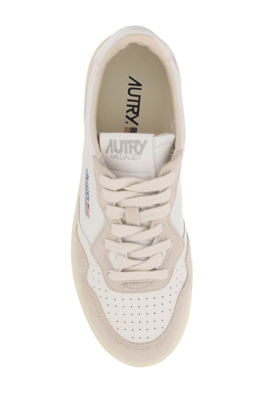 Autry Leather Medalist Low Sneakers   Beige