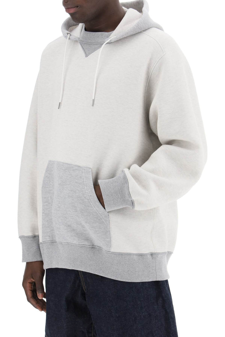 Sacai Hooded Sweatshirt With Reverse   Grigio