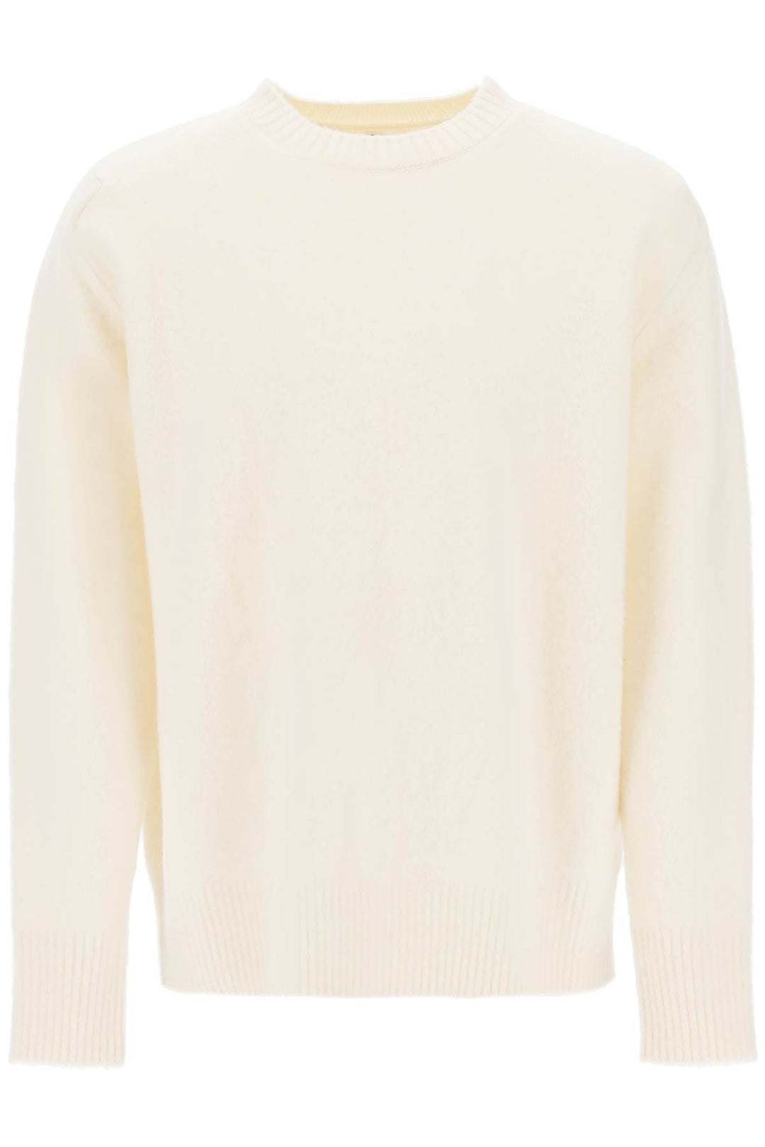 Oamc Wool Sweater With Jacquard Logo   Bianco