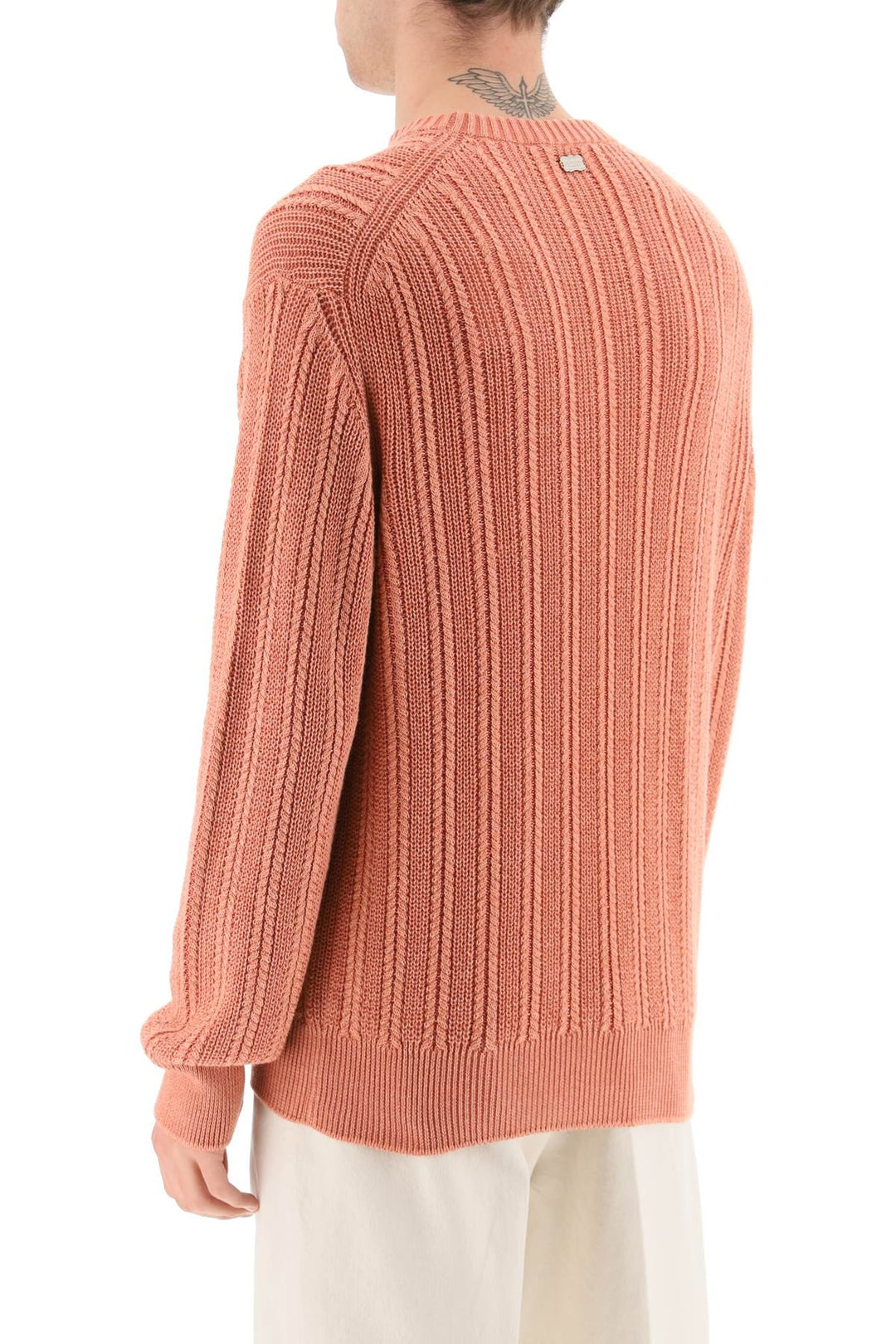 Agnona Cashmere*** Silk And Cotton Sweater   Rosa