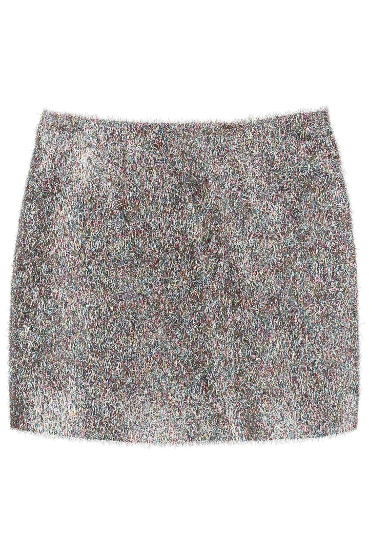 Blaze Milano Lurex Mini Skirt   Metallico