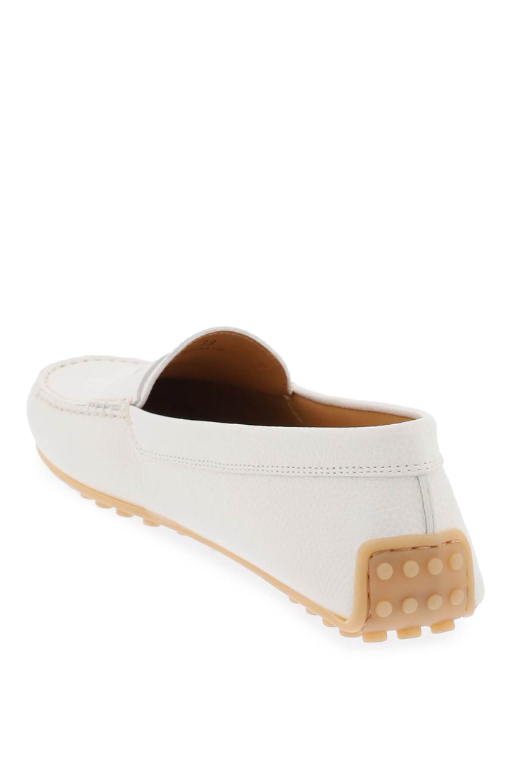 Tod's City Gommino Leather Loafers   White