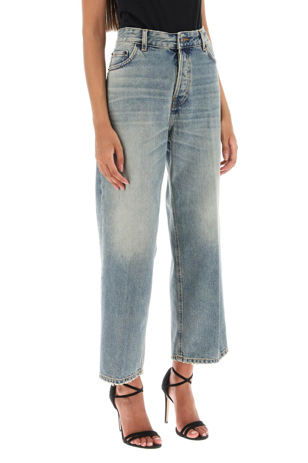 Haikure 'Betty' Cropped Jeans With Straight Leg   Celeste