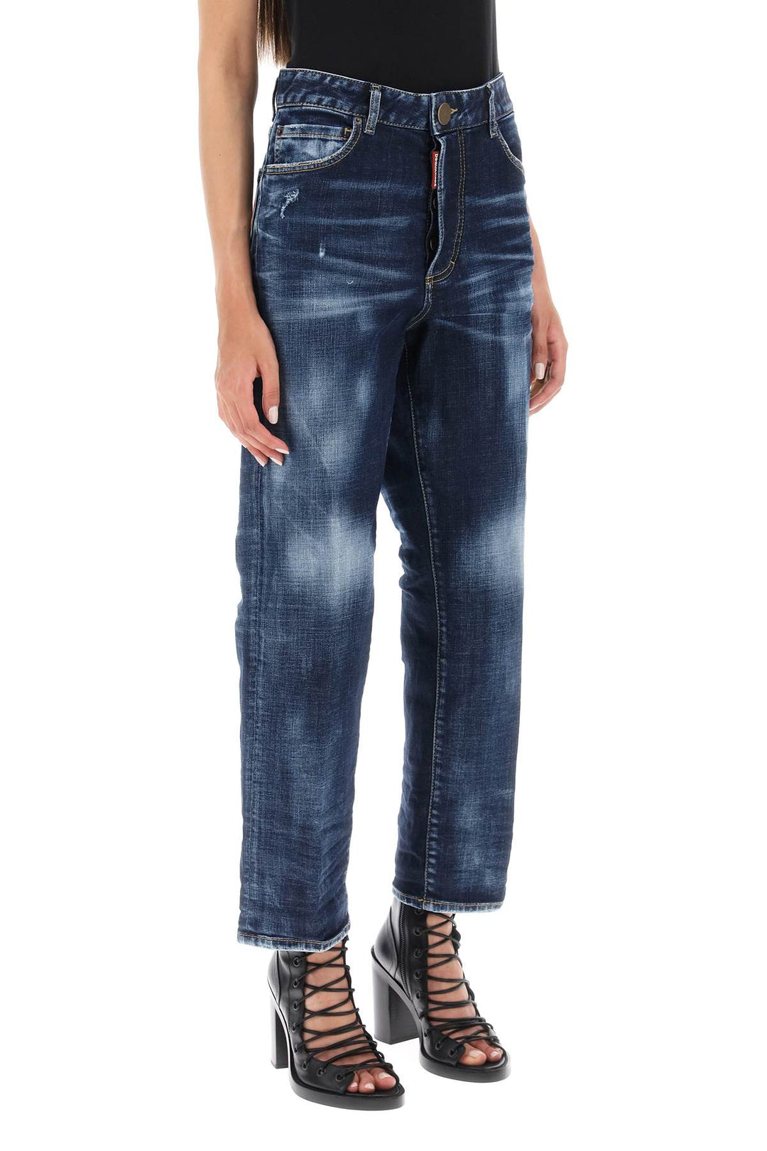 Dsquared2 'Boston' Cropped Jeans   Blue