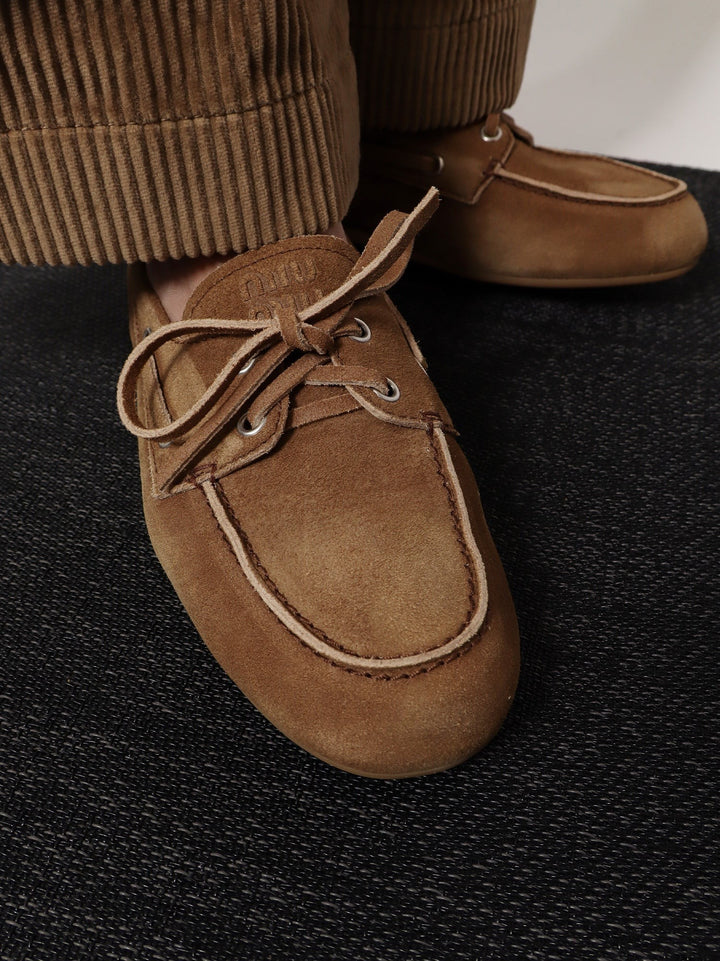 Faded suede loafers