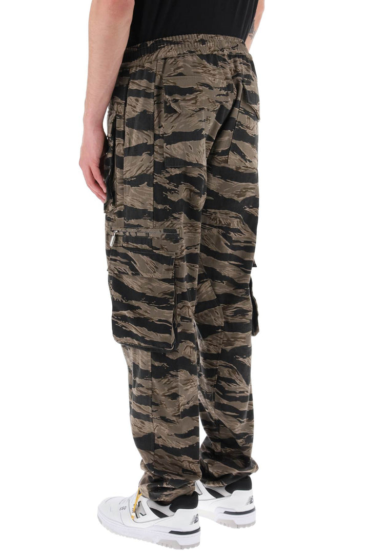 Rhude Cargo Pants With 'Tiger Camo' Motif All Over   Nero