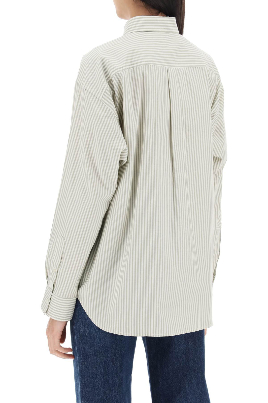 Toteme Striped Oxford Shirt   White