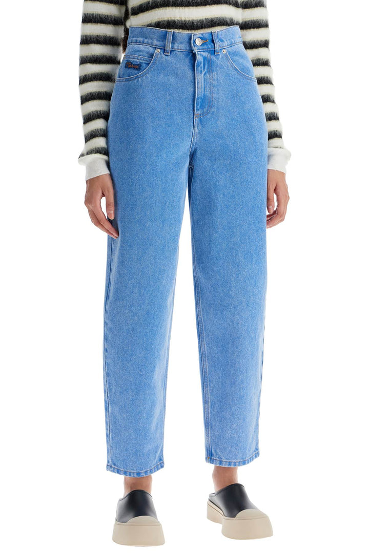 Marni Organic Denim Cropped Jeans In   Blue