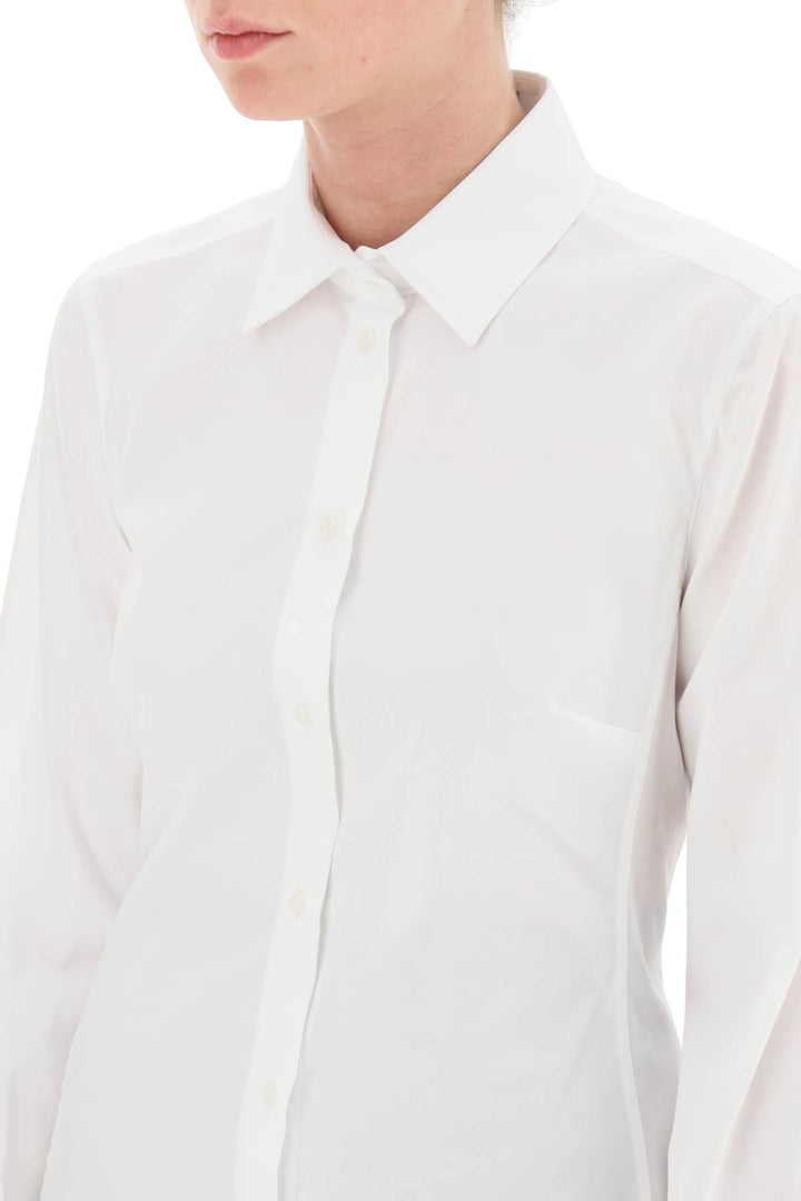 Dolce & Gabbana Slim Fit Stretch Poplin Shirt   White