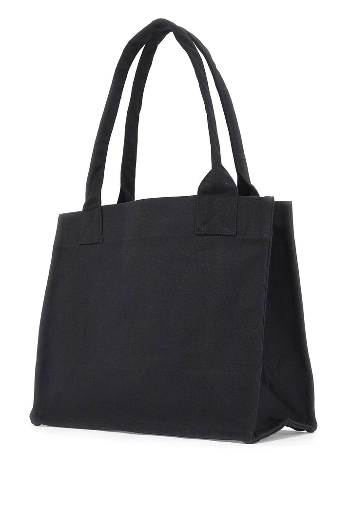 Ganni Recycled Cotton Tote Bag In   Black