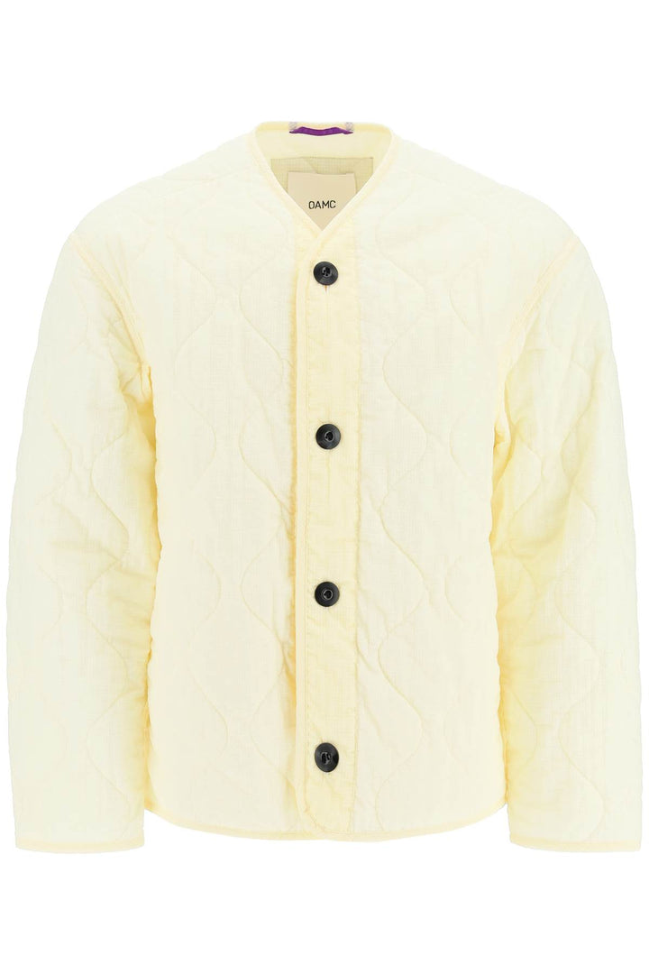 Oamc 'Combat Liner' Quilted Ripstop Jacket   Bianco