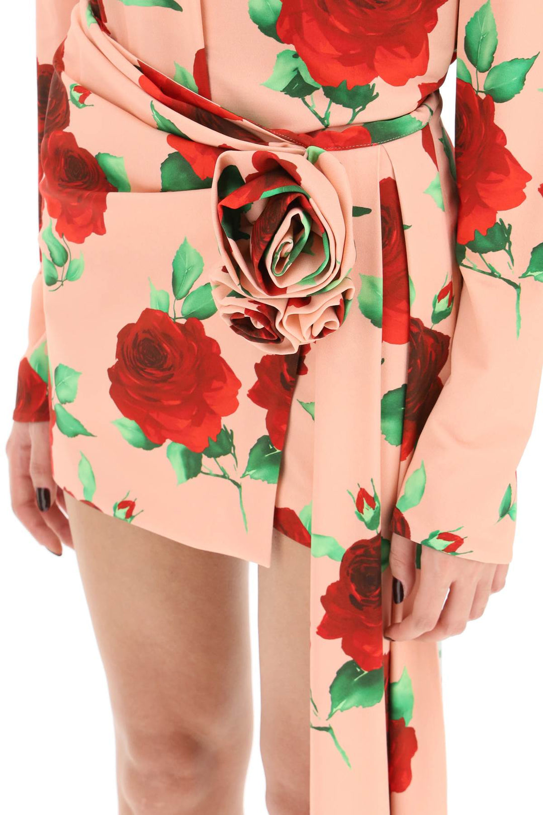 Magda Butrym Printed Jersey Mini Skirt   Rosa