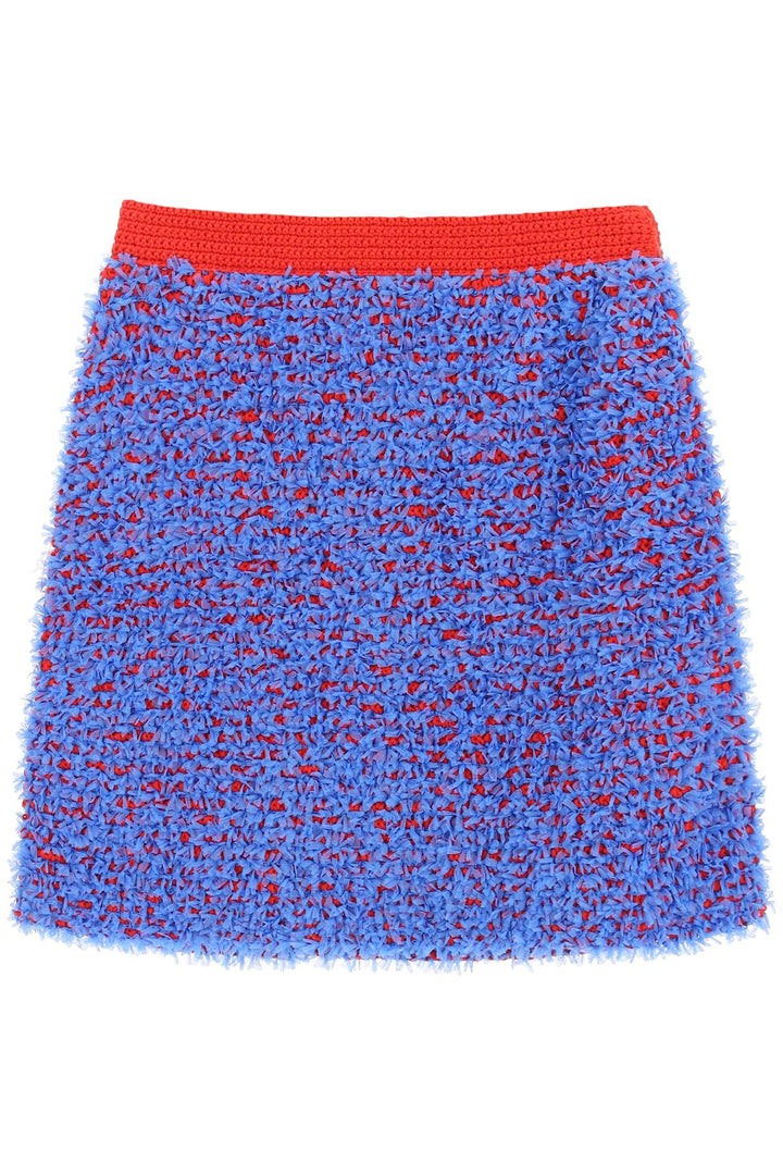 Tory Burch Confetti Tweed Mini Skirt   Rosso