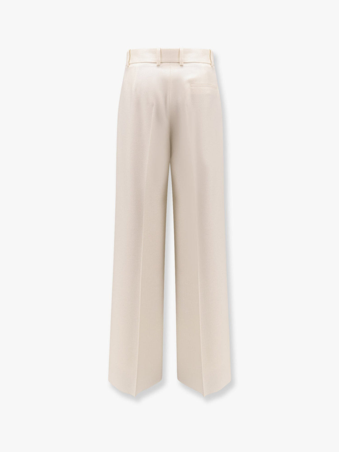 Flared virgin wool and silk trouser