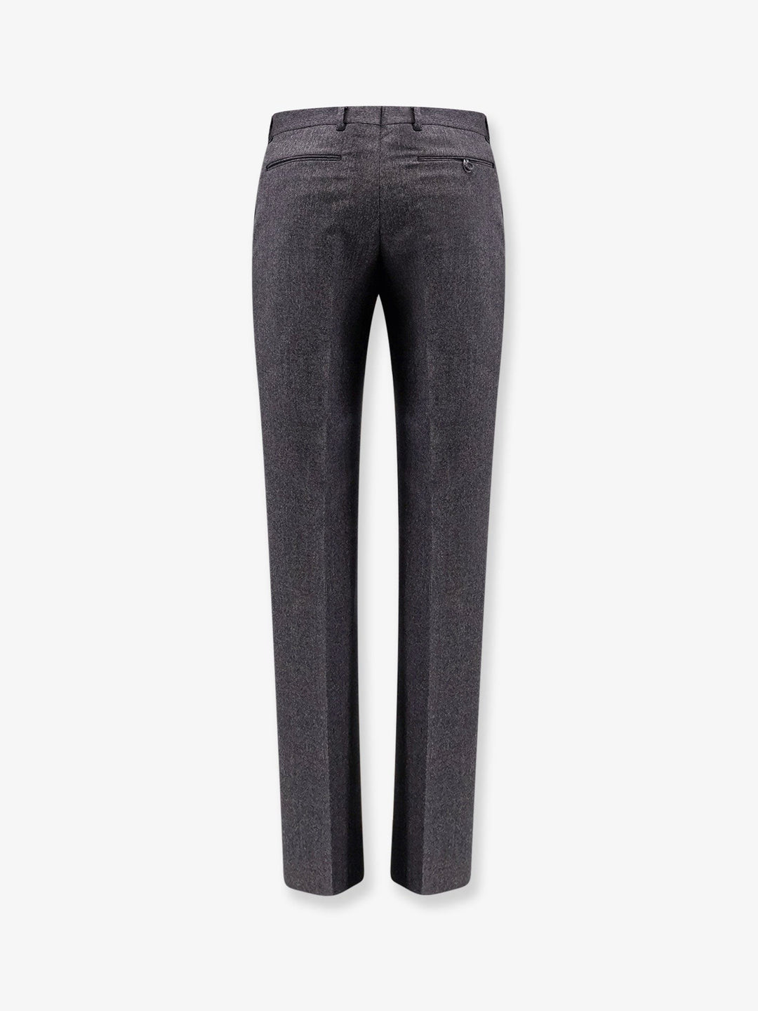 Flared virgin wool and silk trouser