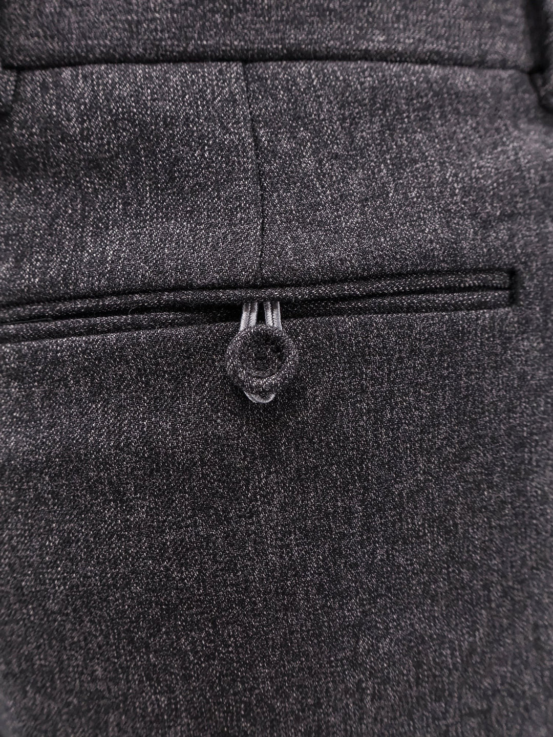 Flared virgin wool and silk trouser