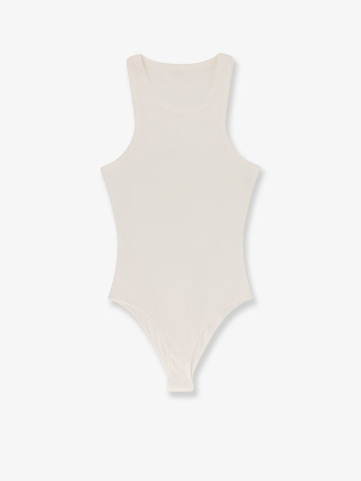 Halter cotton and viscose bodysuit