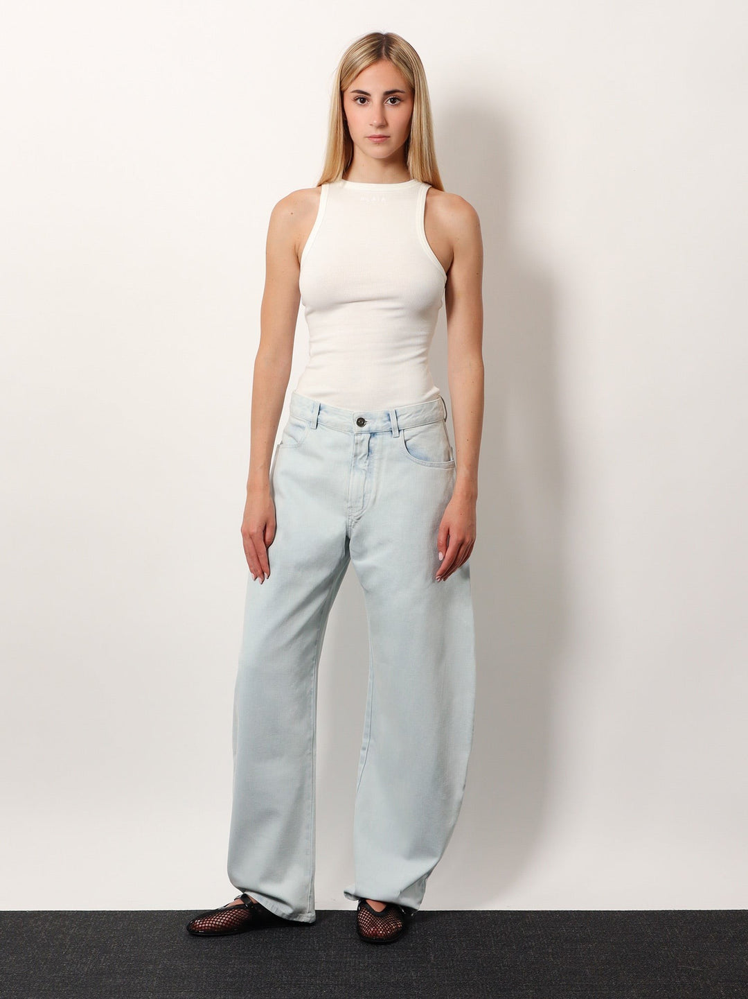 Halter cotton and viscose bodysuit