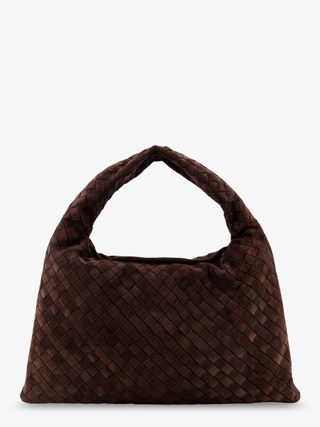 Hop Intrecciato suede shoulder bag