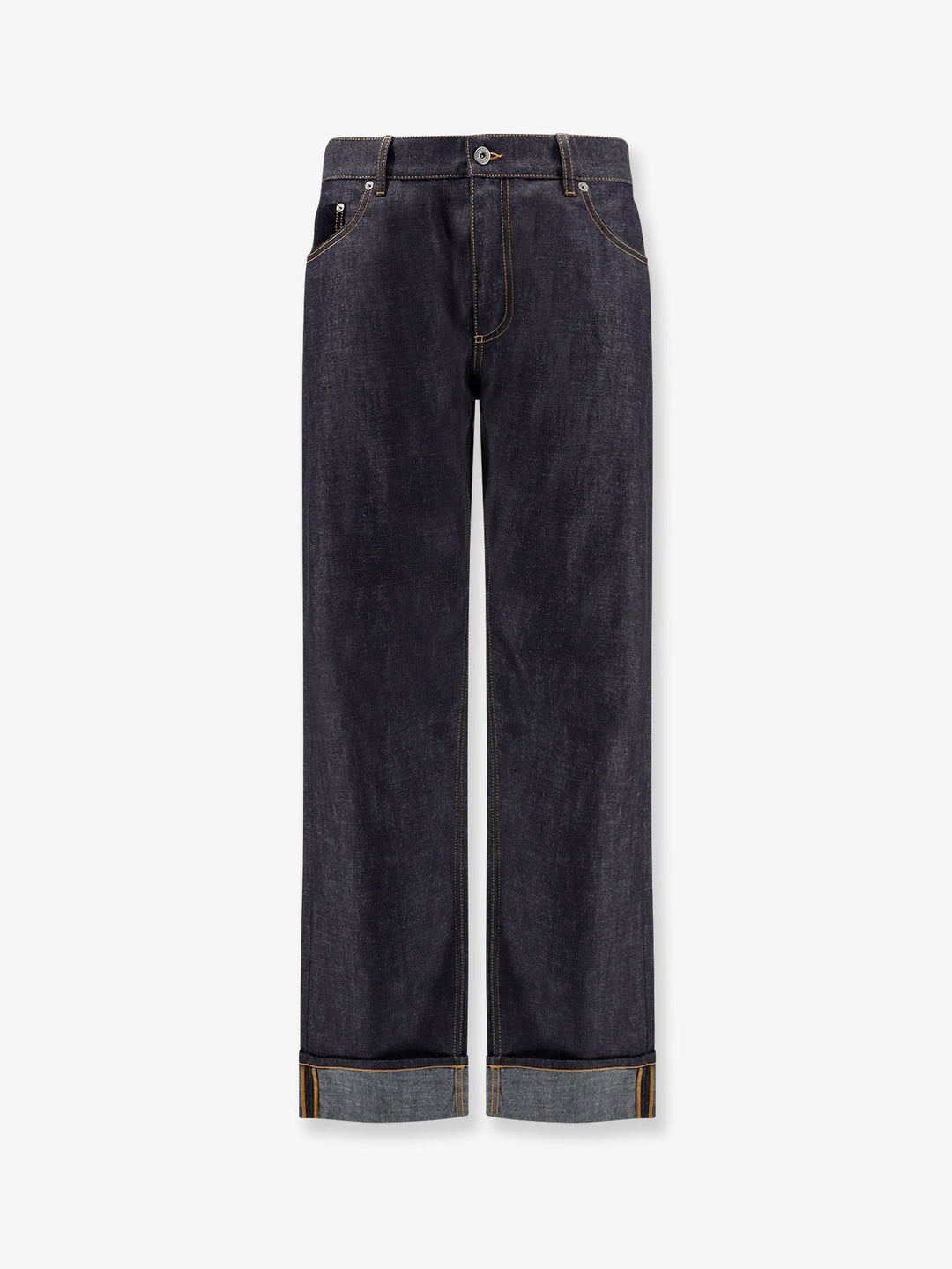 Wide leg jeans with turn ups