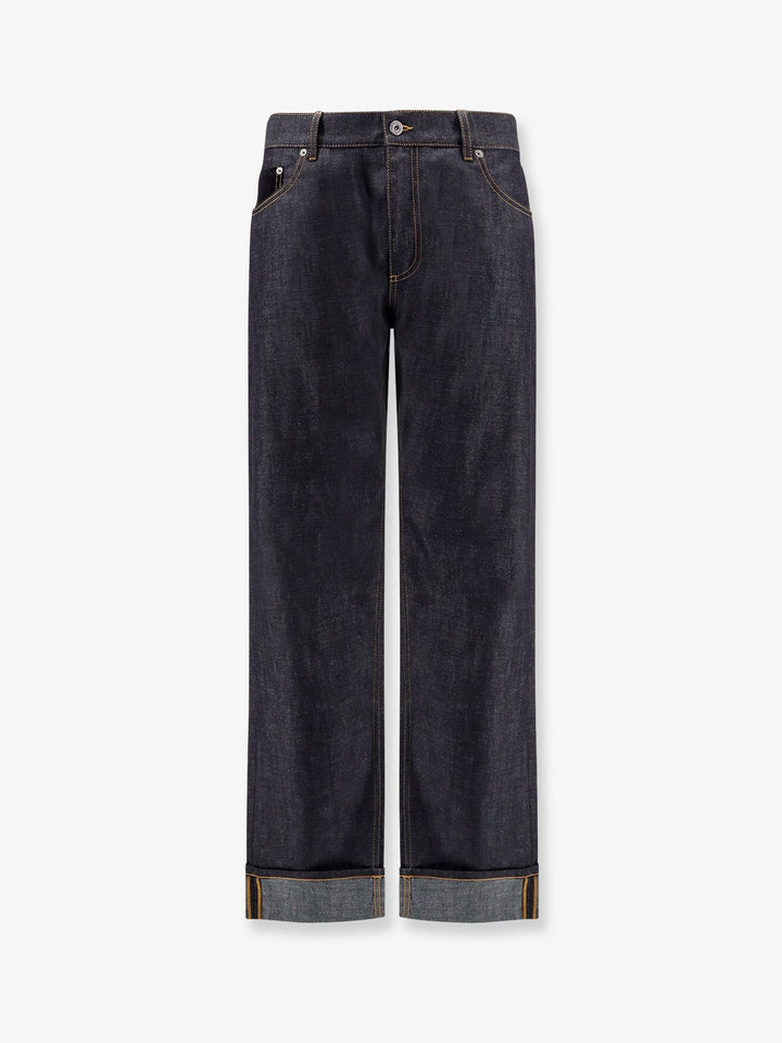 Wide leg jeans with turn ups