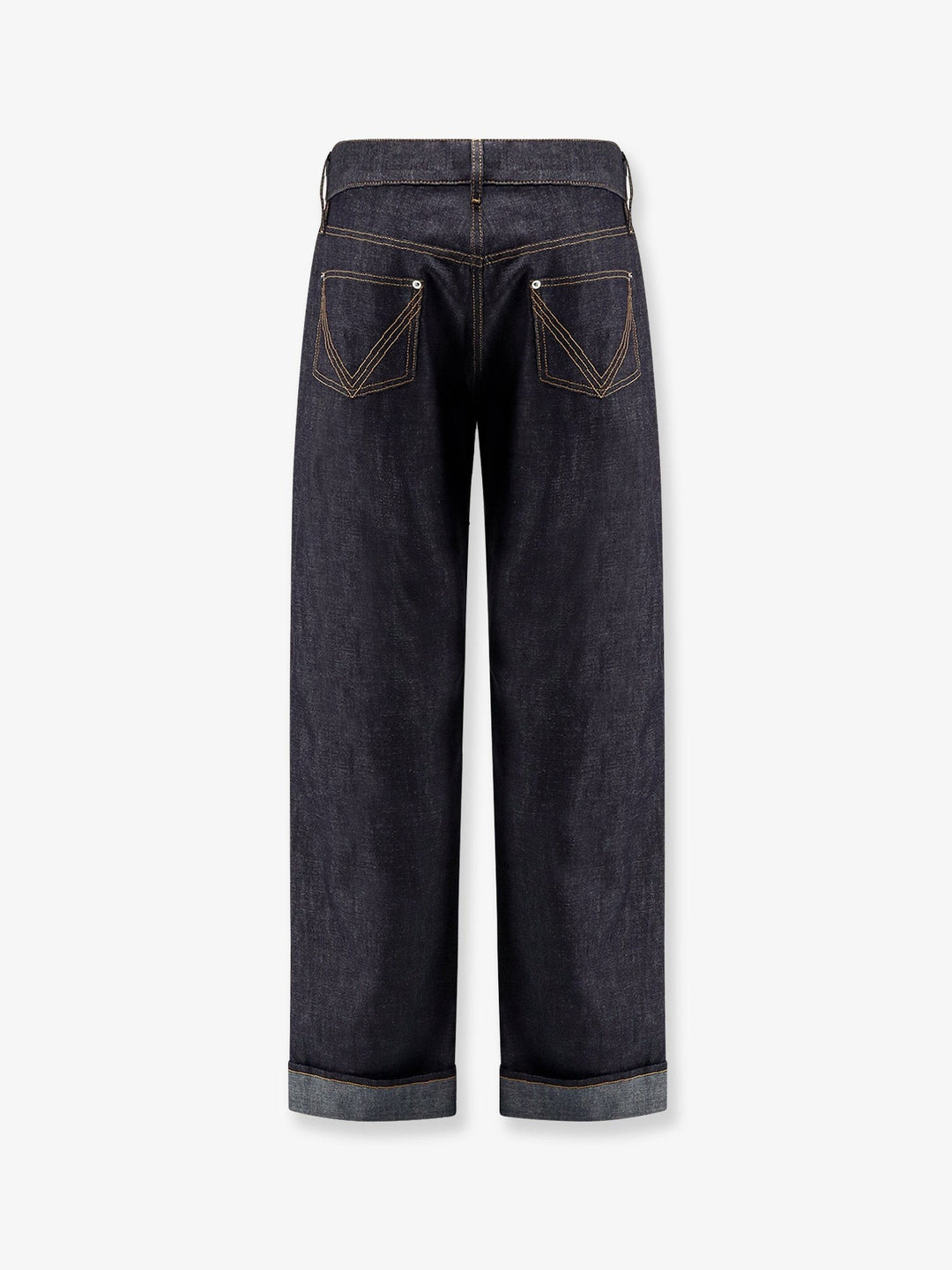 Wide leg jeans with turn ups