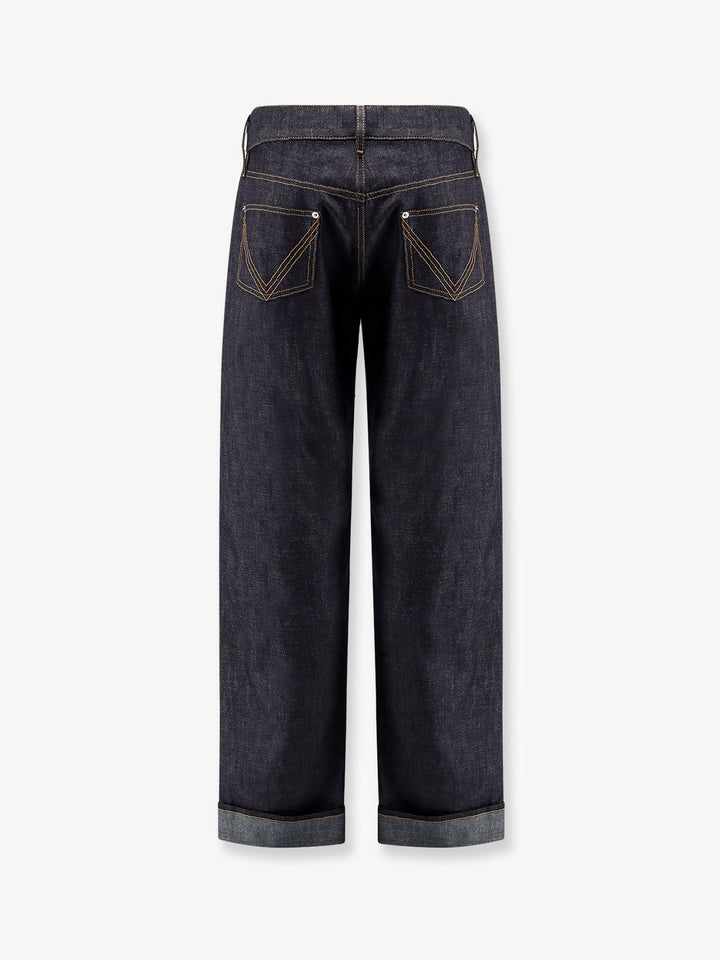 Wide leg jeans with turn ups