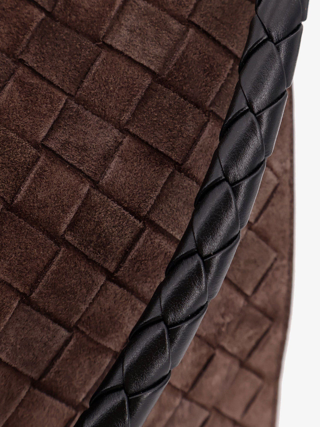Intrecciato suede shoulder bag