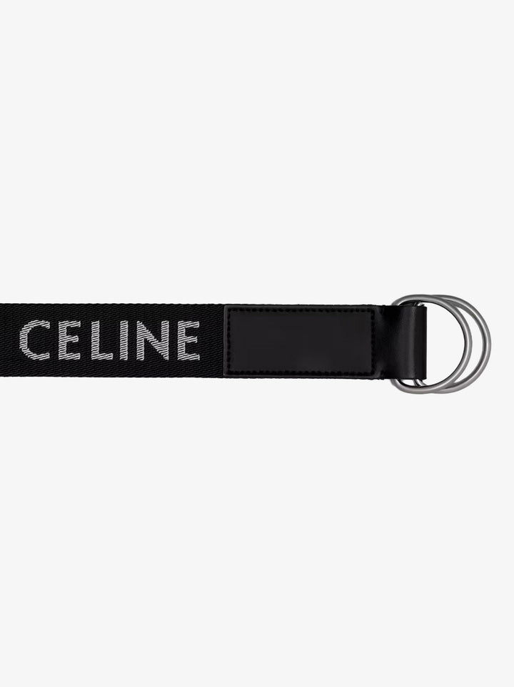 Jacquard fabric and leather belt