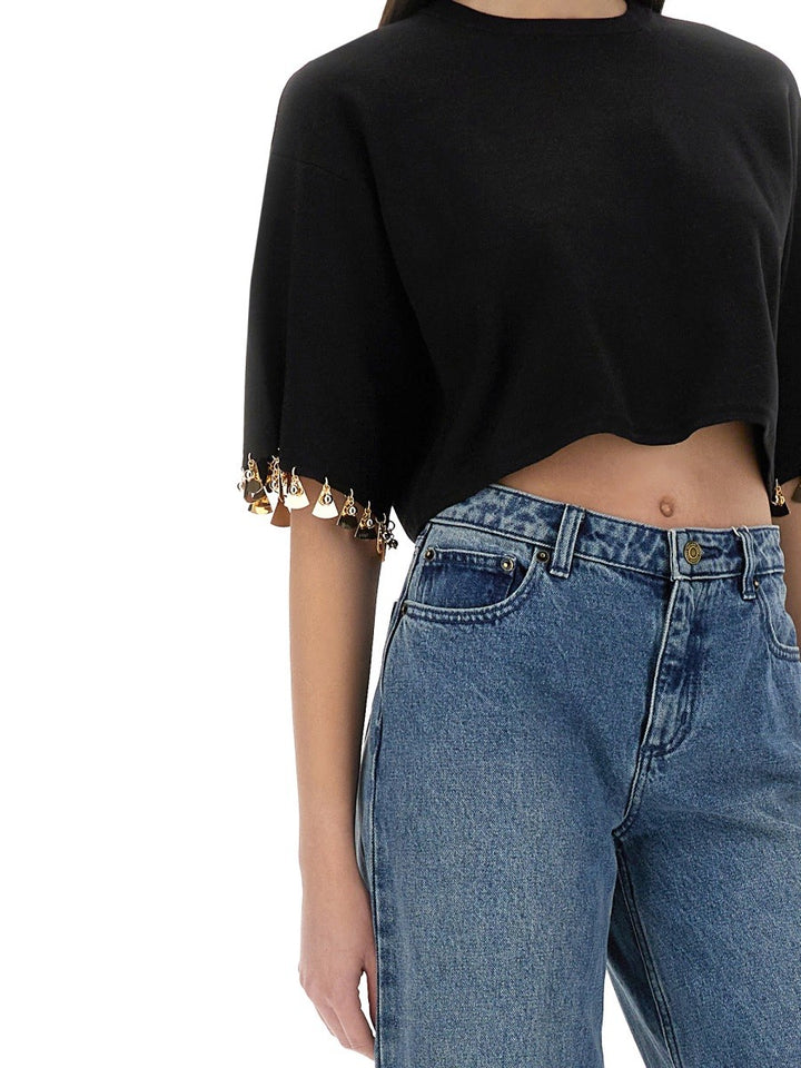 KNIT CROP T-SHIRT
