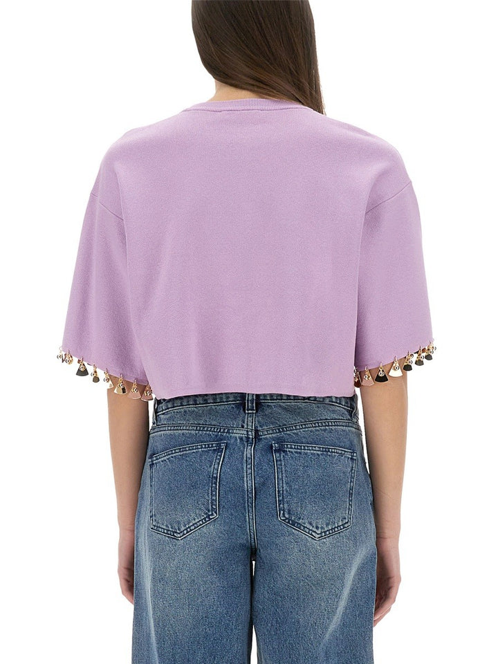 KNIT CROP T-SHIRT