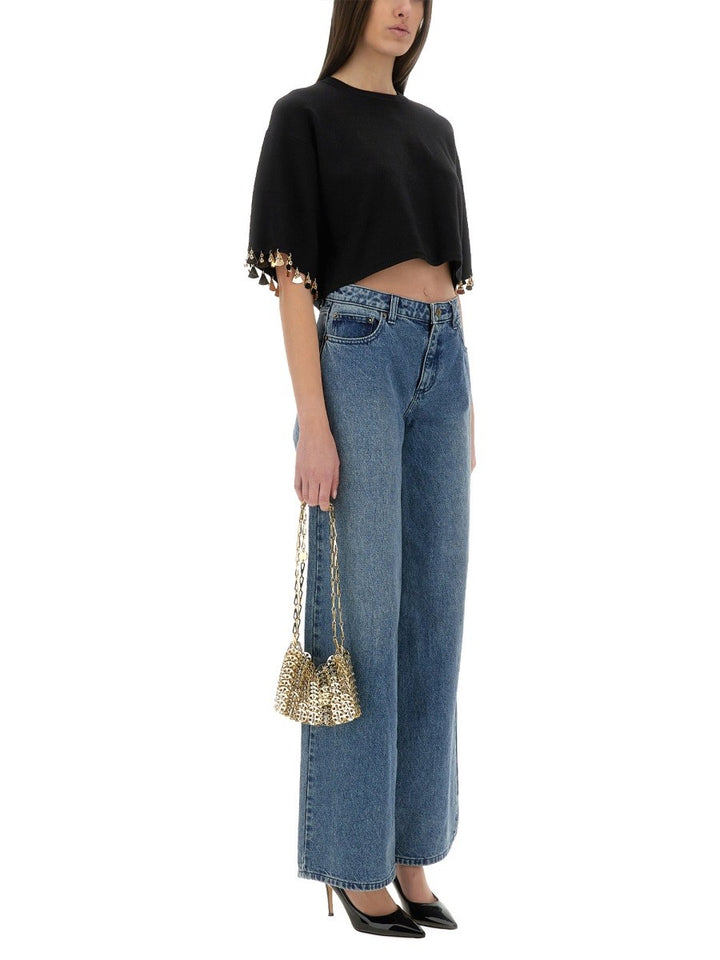 KNIT CROP T-SHIRT