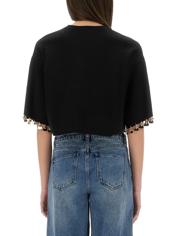KNIT CROP T-SHIRT