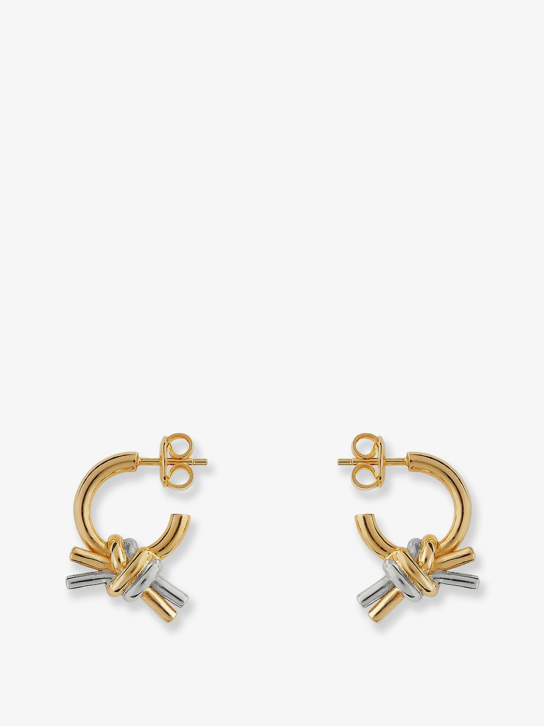 Knot silver earrings